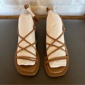 Seychelles Cognac Lace-Up Strappy Sandals